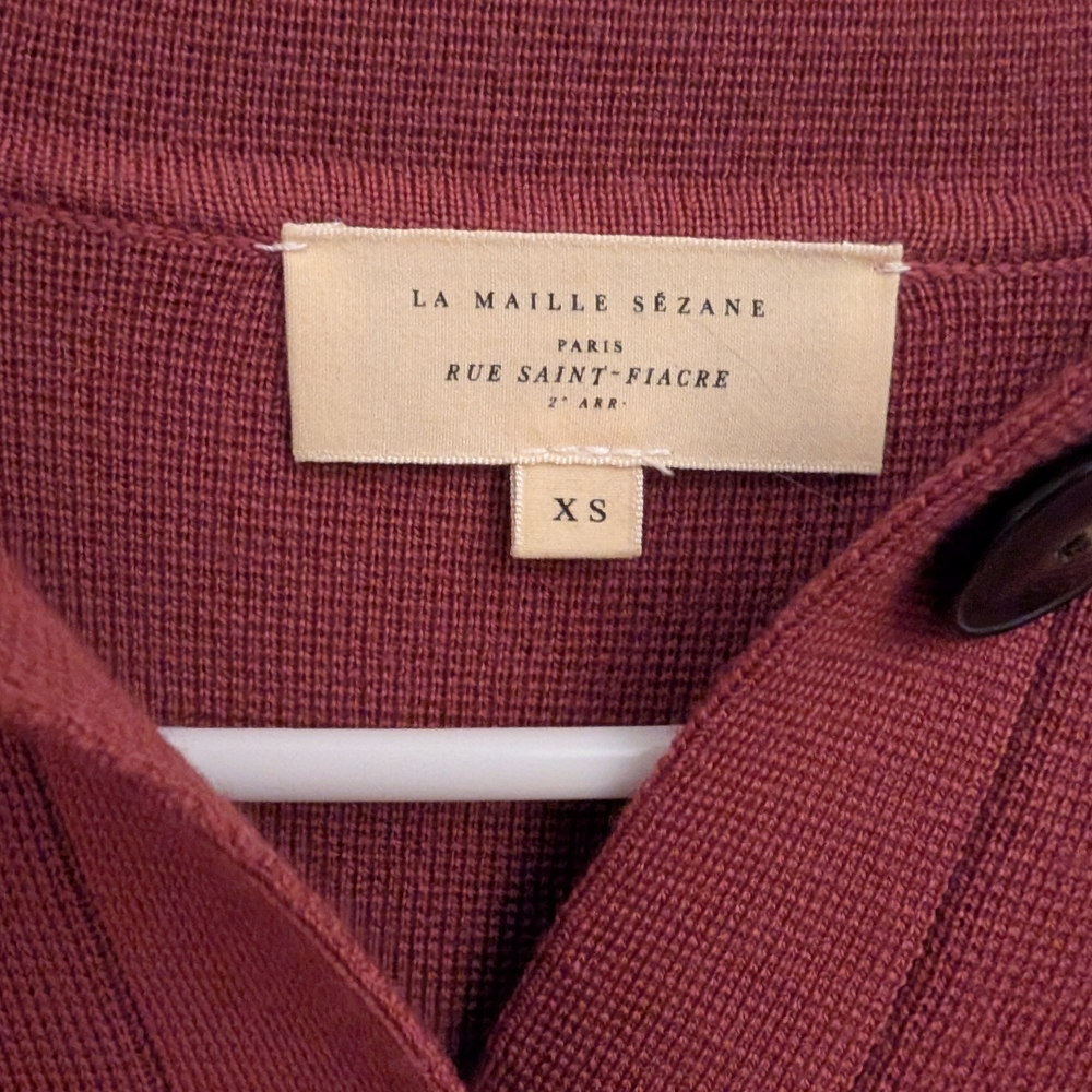 Sézane Rust Betty Cardigan - Picture 2 of 2